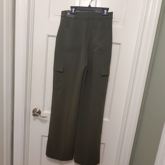 NWT Express Army Green High-Rise Trouser Pants Size 2Long Ret. $98.00 - Picture 6 of 13